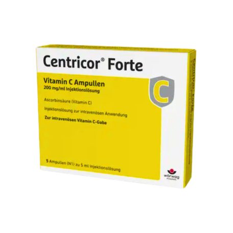 CENTRICOR Forte Vitamina C 200 mg/ml – 5 fiole x 5 m