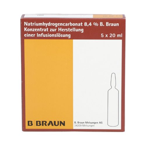 Natriumhydrogencarbonat 8,4% B. Braun, 5 x 20 ml – corecție acidoză