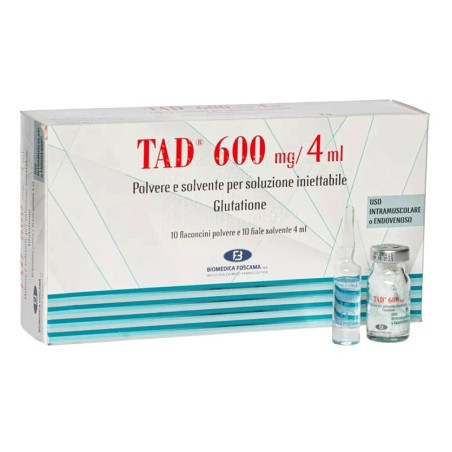 TAD 600 Glutation 600mg/4ml – 10 fiole + 10 fiole solvent