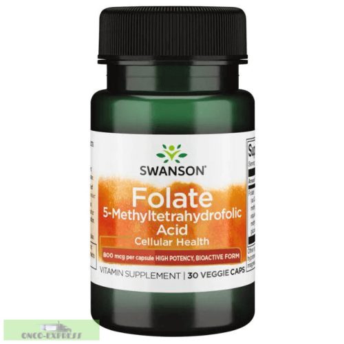 Swanson Folate (5-MTHF) 800 mcg / 30 capsule pe bază de plante