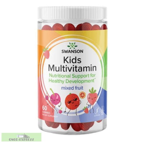 Swanson Kids Tablete masticabile cu multivitamine (ursuleți gumați cu fructe mixte) 60 buc