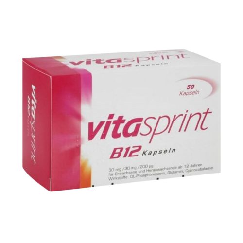 Vitasprint B12 – 50 capsule cu vitamina B12, fosfoserină și glutamină