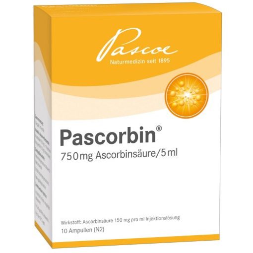 Pascorbin vitamina C 750mg/fiola (100 fiole/cutie ) (calitate germana)