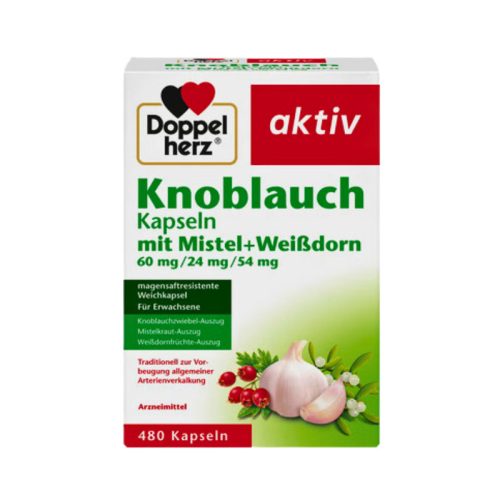 Capsule usturoi+vâsc+păducel Doppelherz 480 capsule