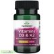 Swanson Vitamine D3 + K2 / 60 Capsule pe bază de plante (vegane)