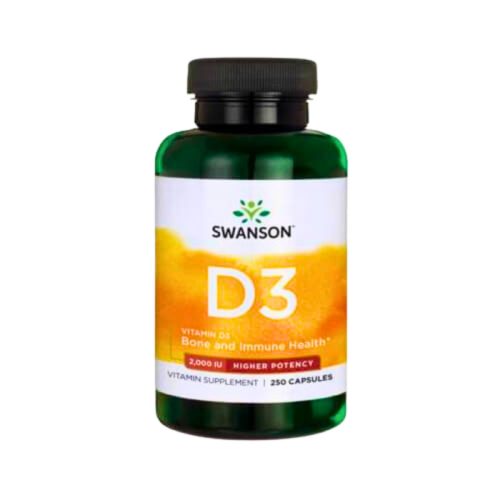 Swanson Vitamina D3 2000 UI – 250 capsule pentru imunitate